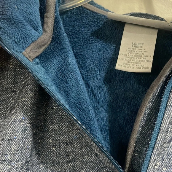 Free Country Coat Jacket Water Resistant Tweed/Teal - Picture 8 of 9